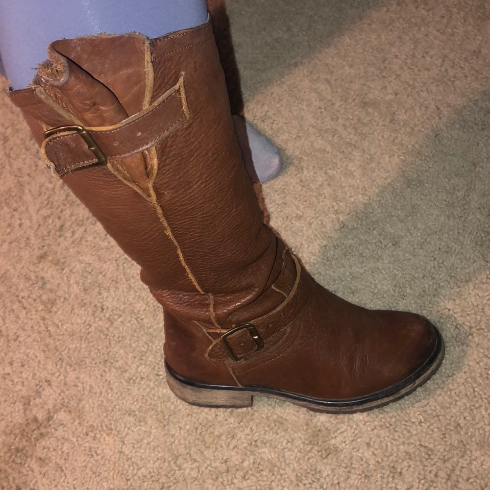 Steve Madden Riding Boots- Annabel Brown Leather